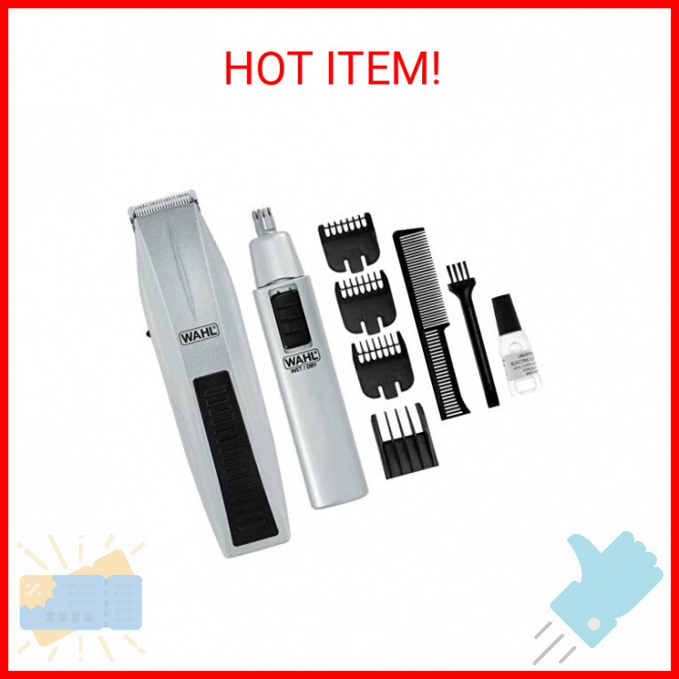 Wahl Mustache and Beard Trimmer with Precision Ground Blades and 8 Different Tri
