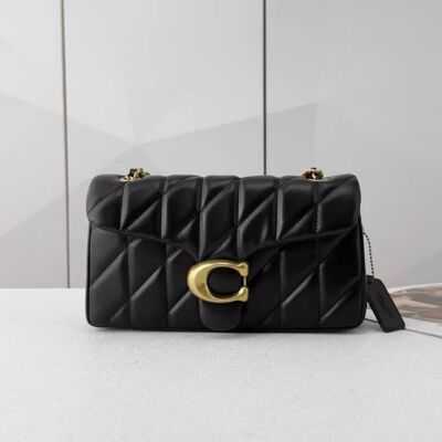タビー 26 キルティング ブラック アウトレット CP150 tws COACH Tabby Shoulder Bag 26 Quilted Black Gold CP150 Outlet