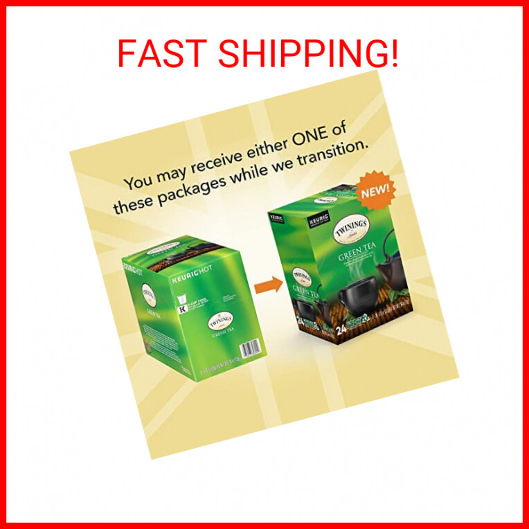 Twinings Green Tea K-Cup Pods for Keurig, Caffeinated Pure Green Tea, Smooth Fla