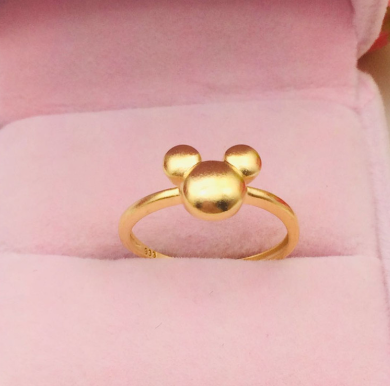 3D Gold Cartoon Character Disney Mickey Mouse Adjustable