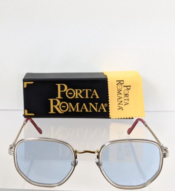 Pre-owned Porta Romana Authentic  Sunglasses Mod 1262 Col 600bp Gold Plated Vintage In Blue