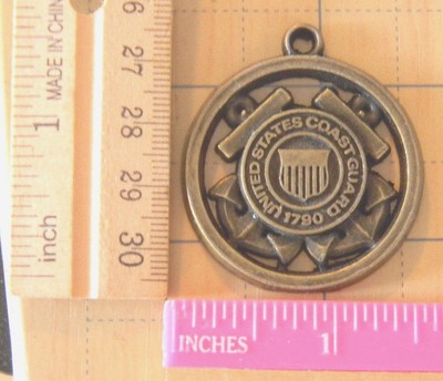 US Coast Guard Opportunities Pendant collectible USCG medallion goldtone 1 1/2