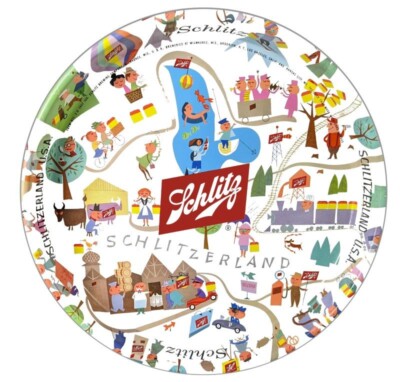 Schlitz Beer of Milwaukee - Schlitzerland NEW Sign 40'' Round USA STEEL