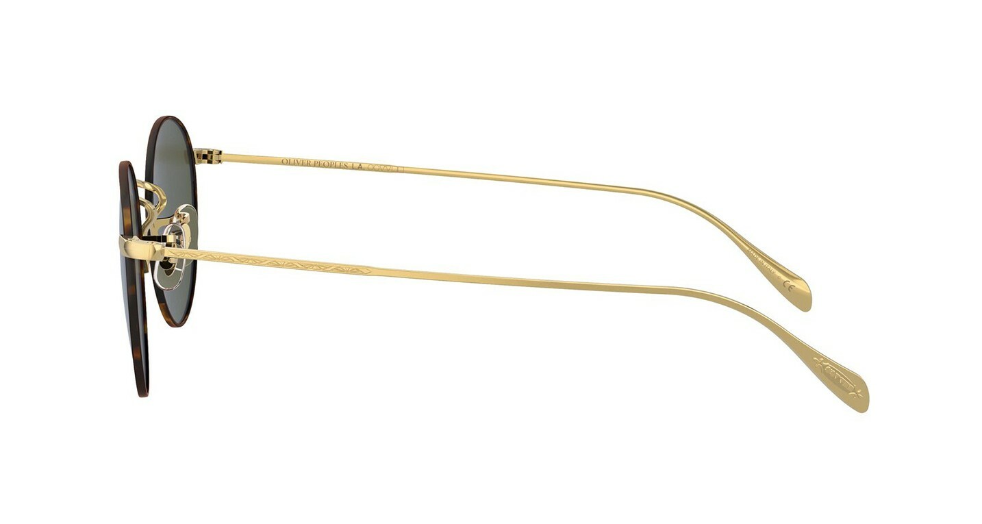 Pre-owned Oliver Peoples Coleridge Sun Ov 1186s Gold Tortoise/g-15 (5305/52) Sunglasses In Green