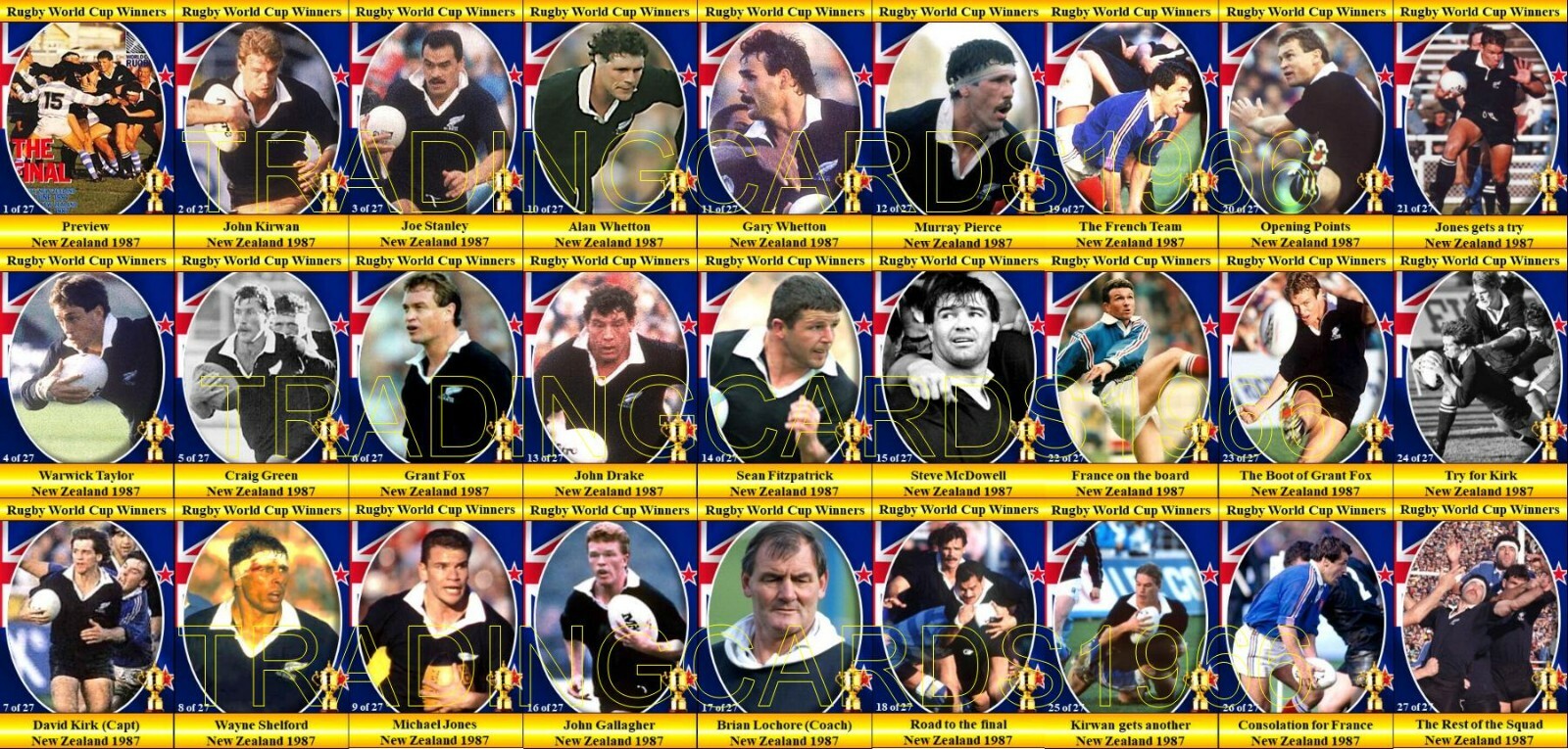 New Zealand 1987 Rugby Union World Cup Final Winners Trading