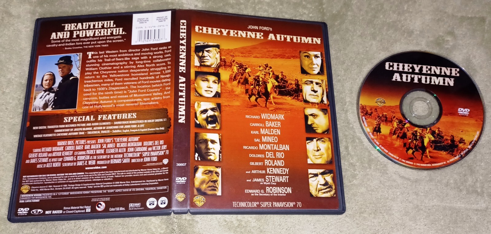 Cheyenne Autumn DVD 1964 Richard Widmark/Carrol Baker/Karl