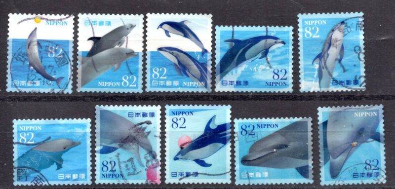 Japan 2019 ¥82 Sea Creatures Series 3 (Sc# 4307a-j), Used