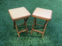 Wooden stools x 2