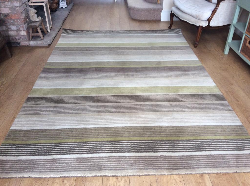 John Lewis large wool rug, multi stripe , new unused in Billinge
