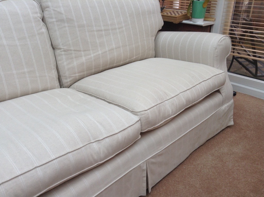 Laura Ashley Large Padstow Sofa, 4 x Large Cushion. L 192cm, H 82cm