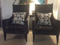 Stunning pair of Andrew Martin Armchairs, excellent condition.