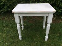 Small white shabby chic table