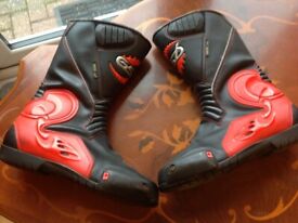 image for Ladies Size 42 GSF Full leather Motorcycle Boots like new
