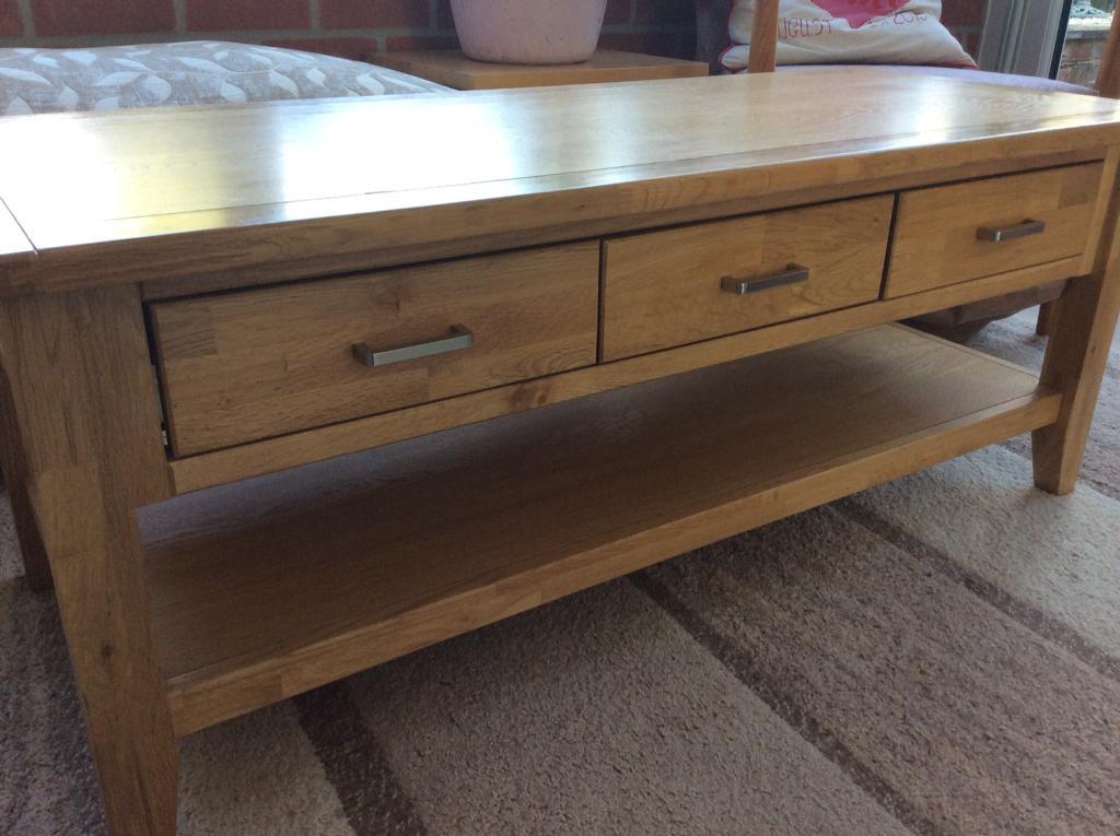 Oak coffee table with 3 drawers | in Norwich, Norfolk ...