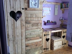 Large Sturdy Solid Light Wood Wardrobe With Large Drawers At