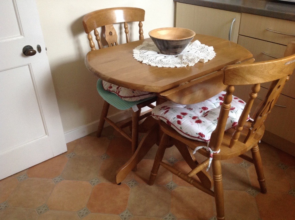Wood kitchen table and 2 chairs | in Hartlepool, County Durham | Gumtree