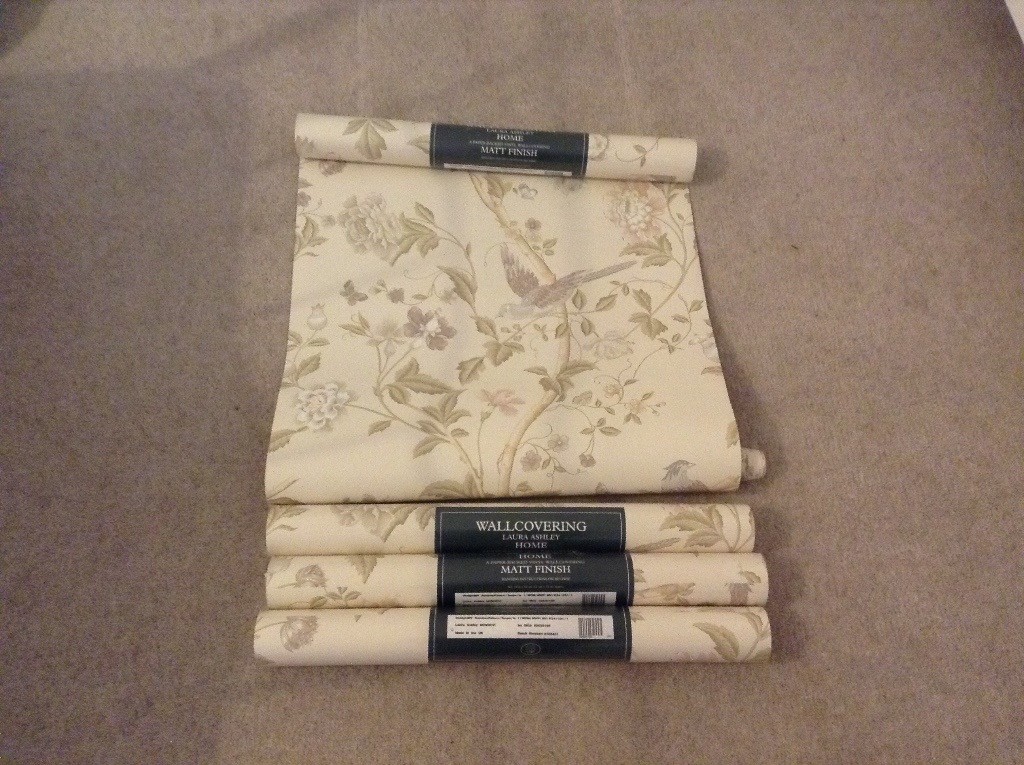 4 1/2 rolls Laura Ashley Wallpaper Summer Palace Taupe in Southampton