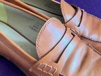 Ladies leather loafer shoes size 3