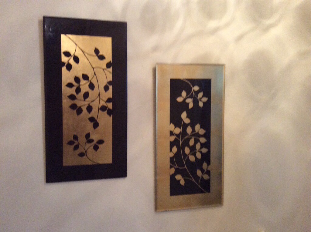 Golden And Chocolate Wall Art 2 Piece Set In Ilford London Gumtree