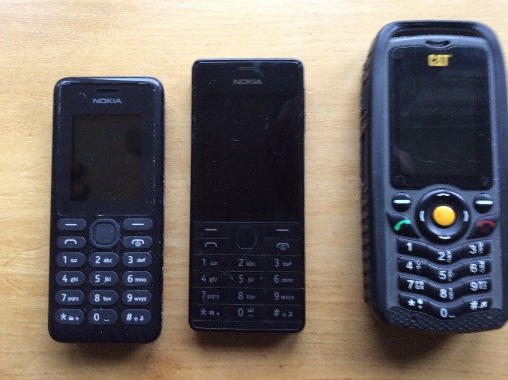 Old Mobile  Phones  2x Nokia 1 Cat  in Kidderminster 