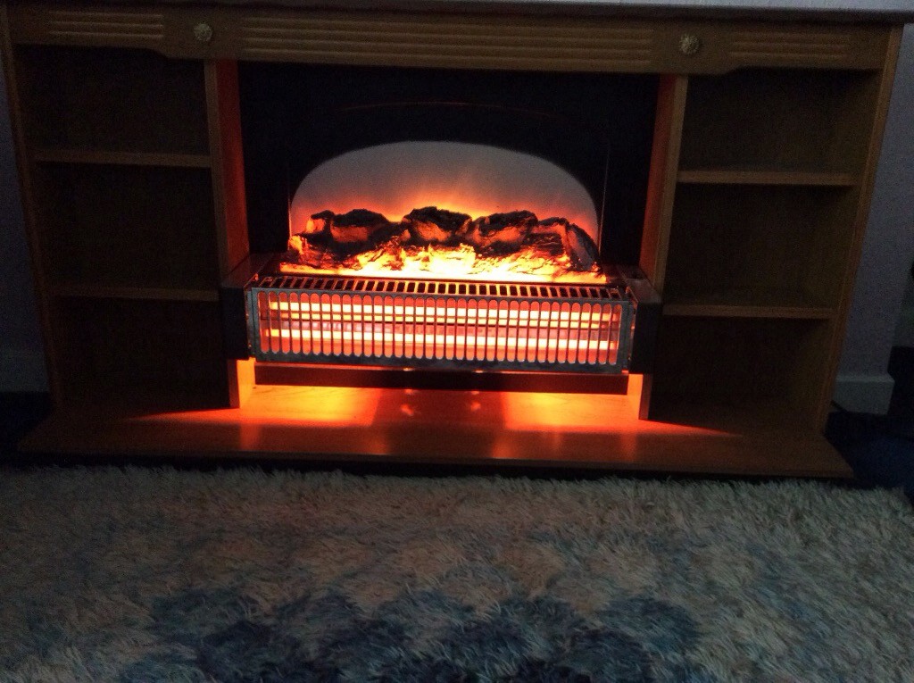 2 bar electric fire surround in