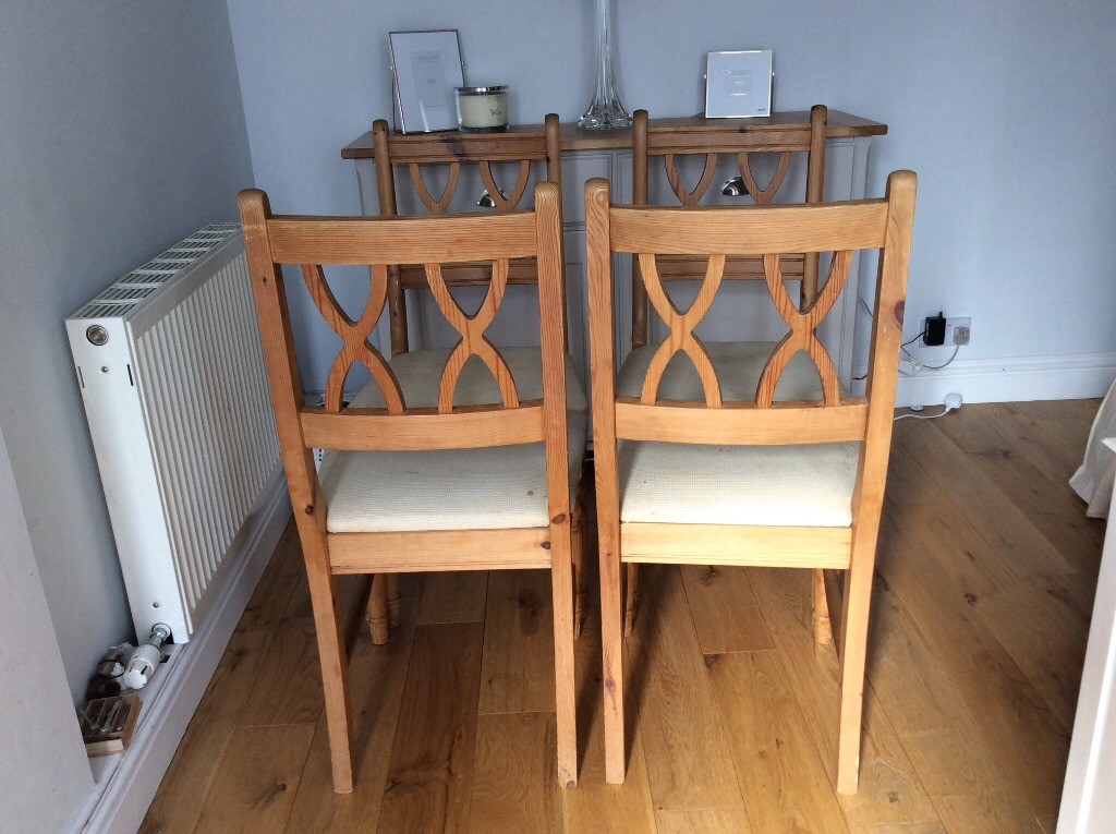 Wooden dining chairs wooden kitchen chairs x 4 in Dartford, Kent