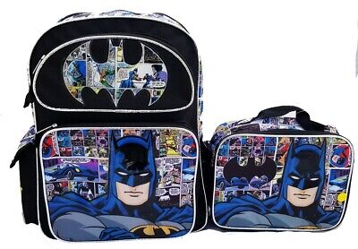 Batman 16 Inch Large Backpack & Lunch Bag 2 pc set