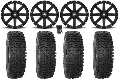 MSA Clutch 15'' Wheels Black 35'' RC500S Sticky Tires Can-Am Defender