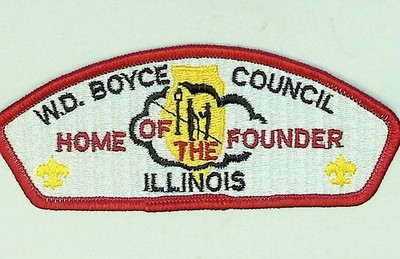 W.D. Boyce Council Boy Scout Council Patch CSP Illinois BSA Twill
