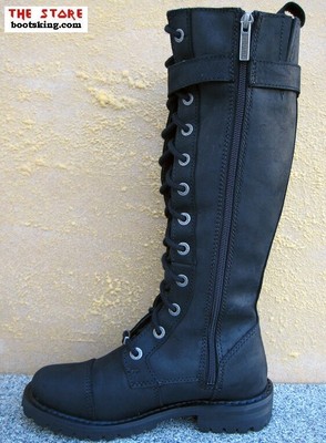 HARLEY-DAVIDSON HARLEY DAVIDSON DAMEN BOOTS SAVANNAH SCHWARZ KULT BIKERBOOTS GR. 36 BIS 41
