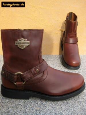 HARLEY-DAVIDSON HARLEY DAVIDSON BOOTS SCOUT ROTBRAUN KULT KLASSISCHER BIKERBOOTS GR. 41 BIS 45