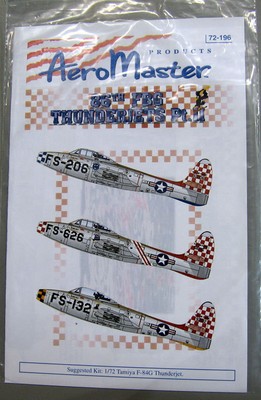 Aeromaster 72-196 1/72 86th FBG Thunderjets Pt.II Decal Sheet