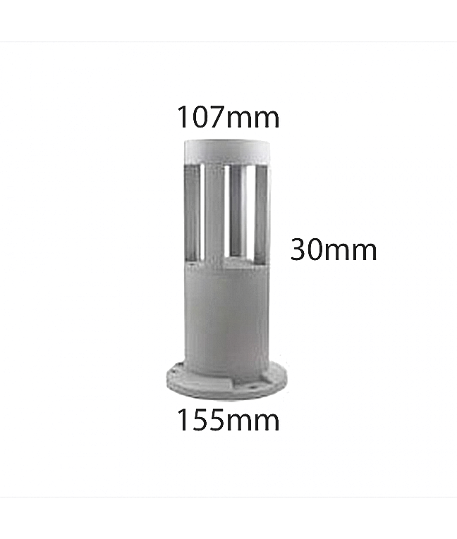 Lampada Da Terra Giardino Segnapasso Alluminio Grigia 12W IP65 6500K ES59-GF uni 1