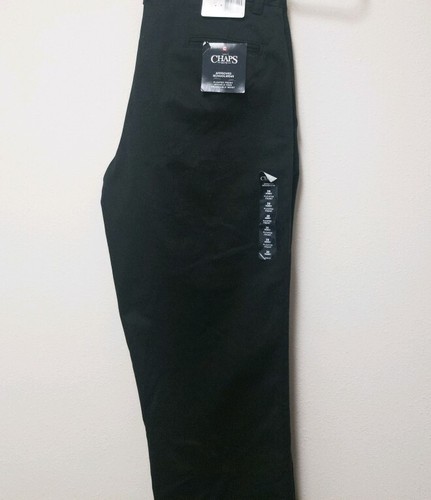 CHAPS Approved Schoolwear Adjustable Waist Black Pants -Size 20 boys