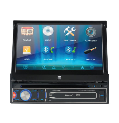 Dual Electronics XDVD179BT 7-inch Touch Screen Single DIN Bluetooth Car Stereo