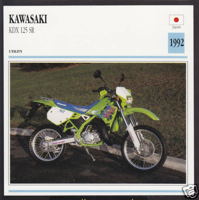 1992 Kawasaki Kdx 125cc Sr 124cc Japan Bike Motorcycle Photo Spec Info Cardのebay公認海外通販 セカイモン