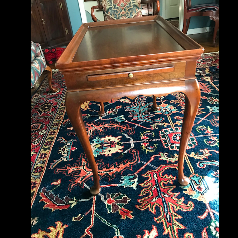 STICKLEY QUEEN ANNE SOLID CHERRY TEA TABLE EXCELLENT
