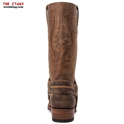 SENDRA SENDRA BOOTS BIKERBOOTS 12209 FARMER STIEFEL BRAUN LEDER HANDMADE GR. 38 BIS 46