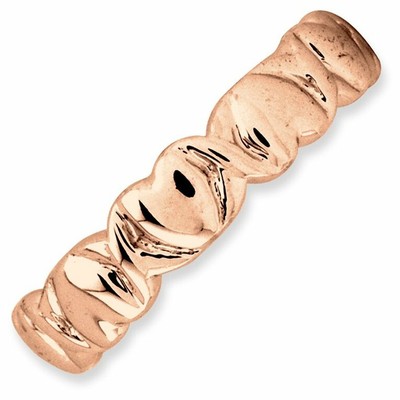 Goldia Sterling Silver Stackable Expressions Pink-Plated Hearts Ring