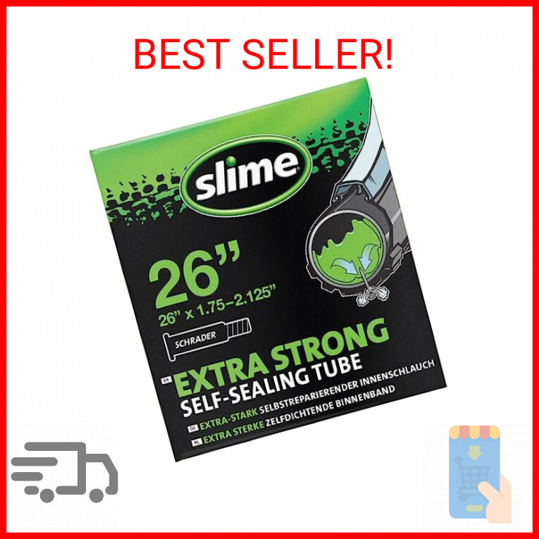 Slime 30059 Bike Inner Tube with Slime Puncture Sealant, Self