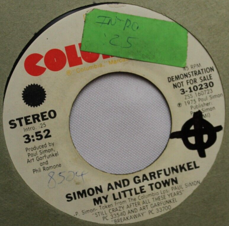 Simon & Garfunkel – My Little Town プロモ7\" $_57.JPG?set_id=8800005007