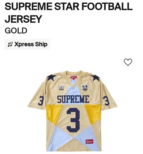 Size L - Supreme Star Football Jersey (Gold)(FW24) | eBay UK