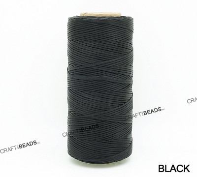 1x0.5MM Flat Braided Waxed Polyester Cord Beading Thread Craft Stitching String