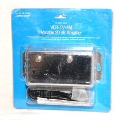 Vintage Archer 15-1113A VCR-TV-FM Variable 20- dB Amplifier NOS