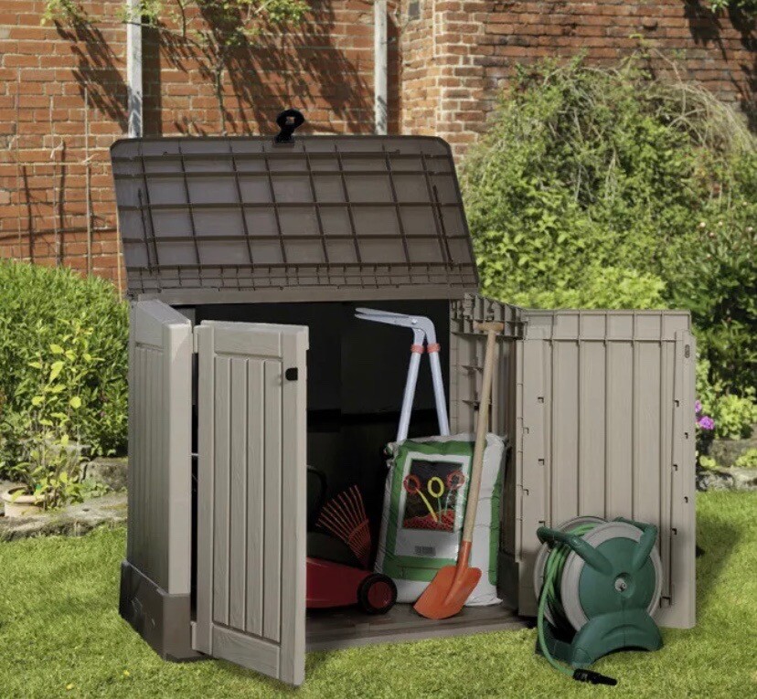 Keter Store it out midi Wood effect Plastic Garden storage box *FREE