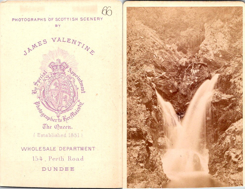 James Valentine, Dundee, Ecosse, Scotland, Waterfalls, Cascades Vintage Cdv Albu