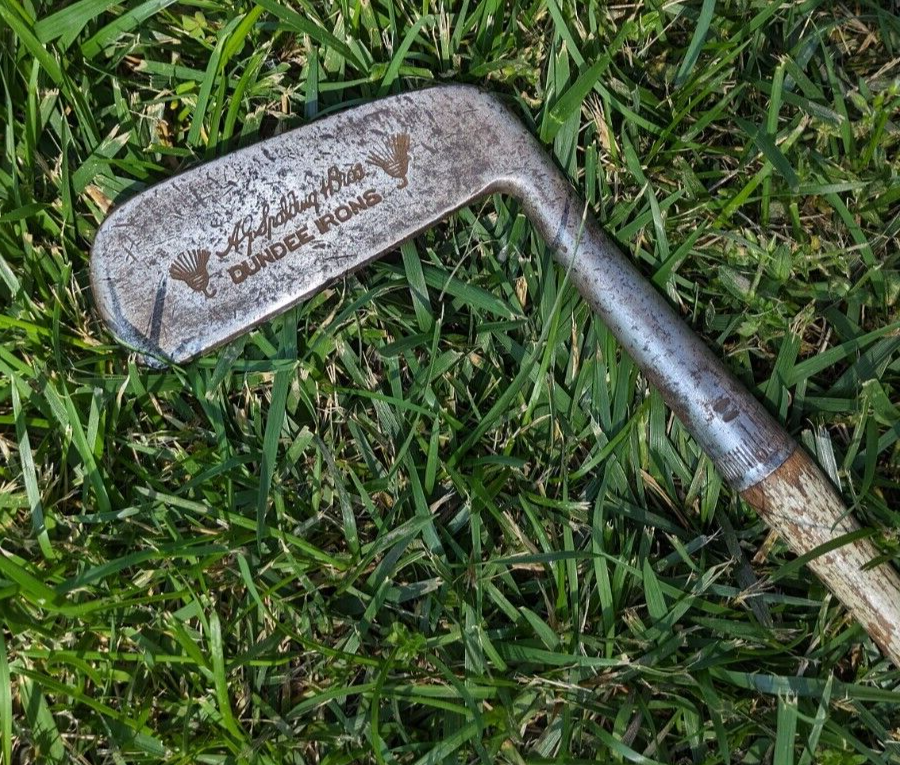 ヒッコリーシャフト アイアン DUNDEE IRONS 3本 ヴィンテージ Vintage A J Spalding & Bros. Dundee Irons Hickory Wood Shaft