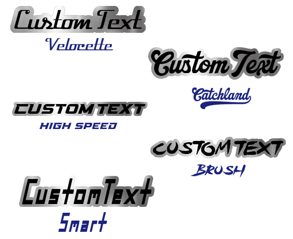 Custom Engraved Car Acrylic Emblem Badge  BRUSHED SILVER  Customized Text Names!