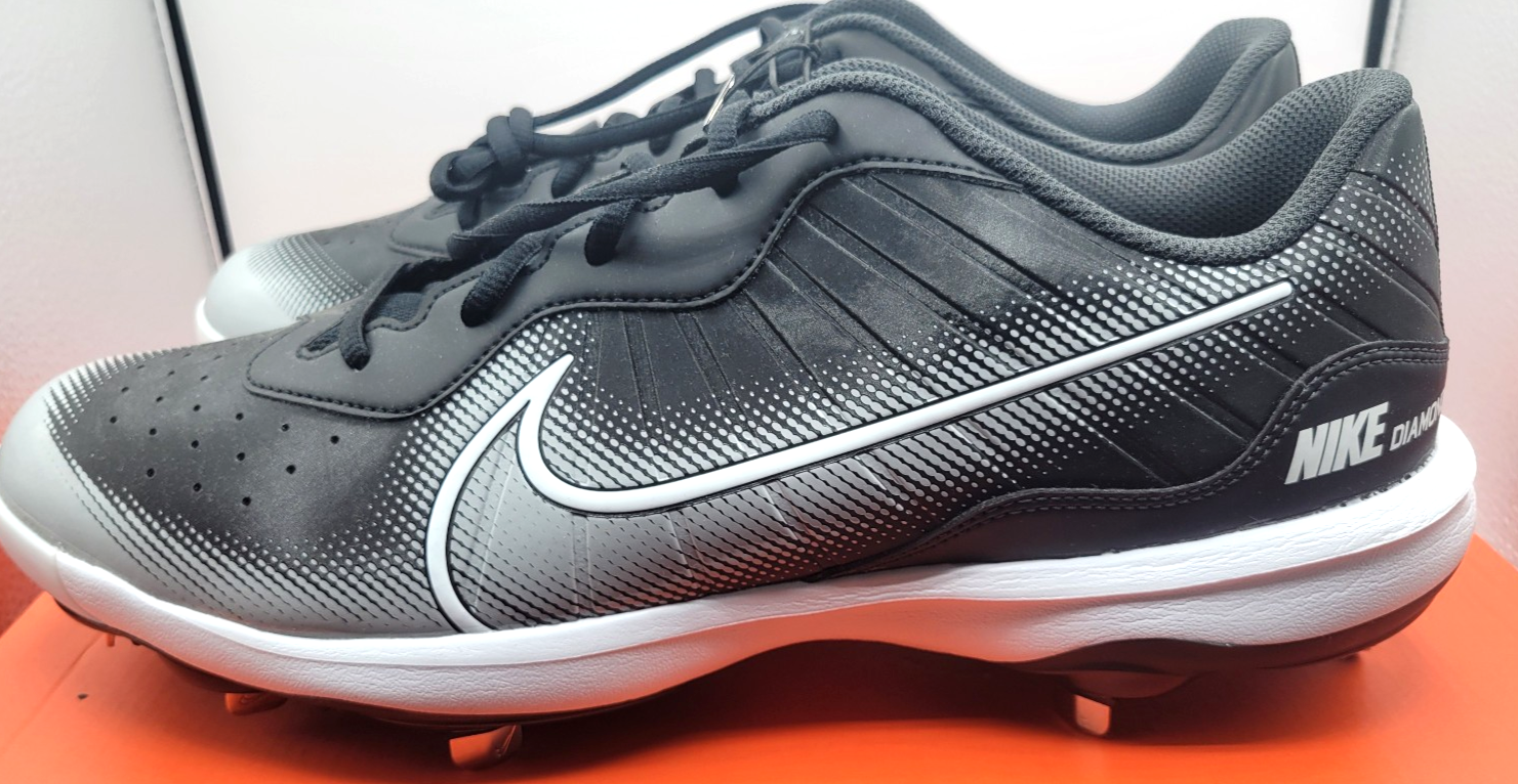 NIKE ALPHA HUARACHE VARSITY 4 BASEBALL CLEATS SZ 14 BLACK/WHITE