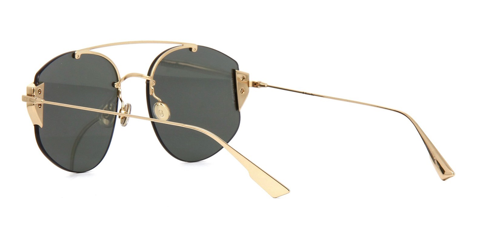 Pre-owned Dior Saint Laurent Sl M105/f Black Gold/grey Polarized (006) Sunglasses In Silver Mirrored
